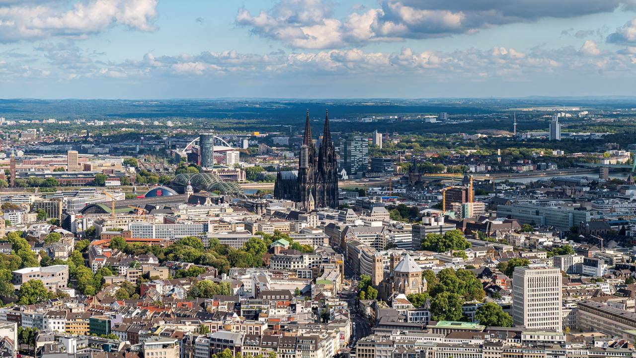 Stadtpanorama von der Plattform des Colonius