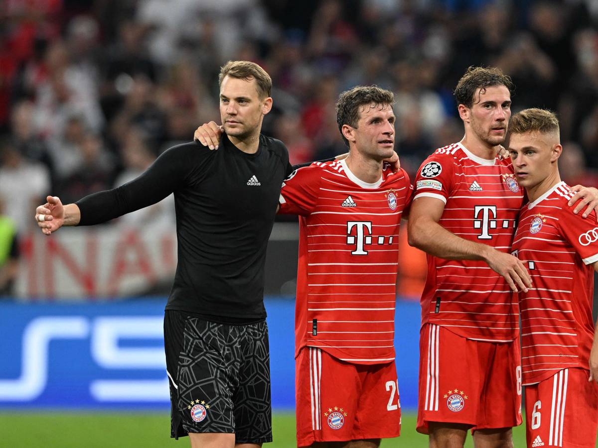 Jubel bei den Bayern-Stars nach dem Sieg über Barcelona.