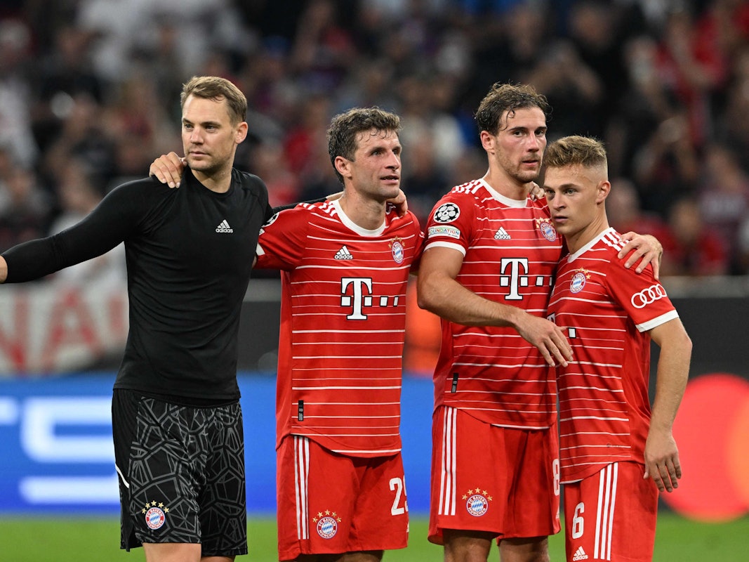 Jubel bei den Bayern-Stars nach dem Sieg über Barcelona.