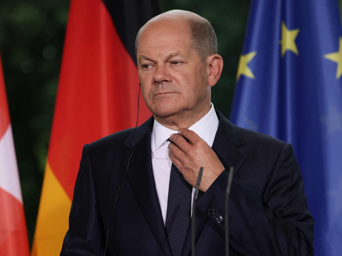Kanzler Olaf Scholz (hier bei einer Pressekonferenz in Berlin am 14.9.2022) hat sich zum Telefonat mit Putin geäußert.