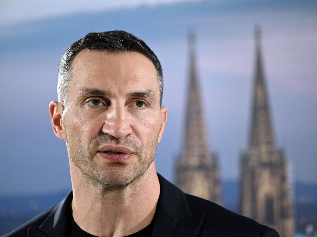 Wladimir Klitschko bei seinem Blitzbesuch auf der Digital X in Köln am 14. September 2022.