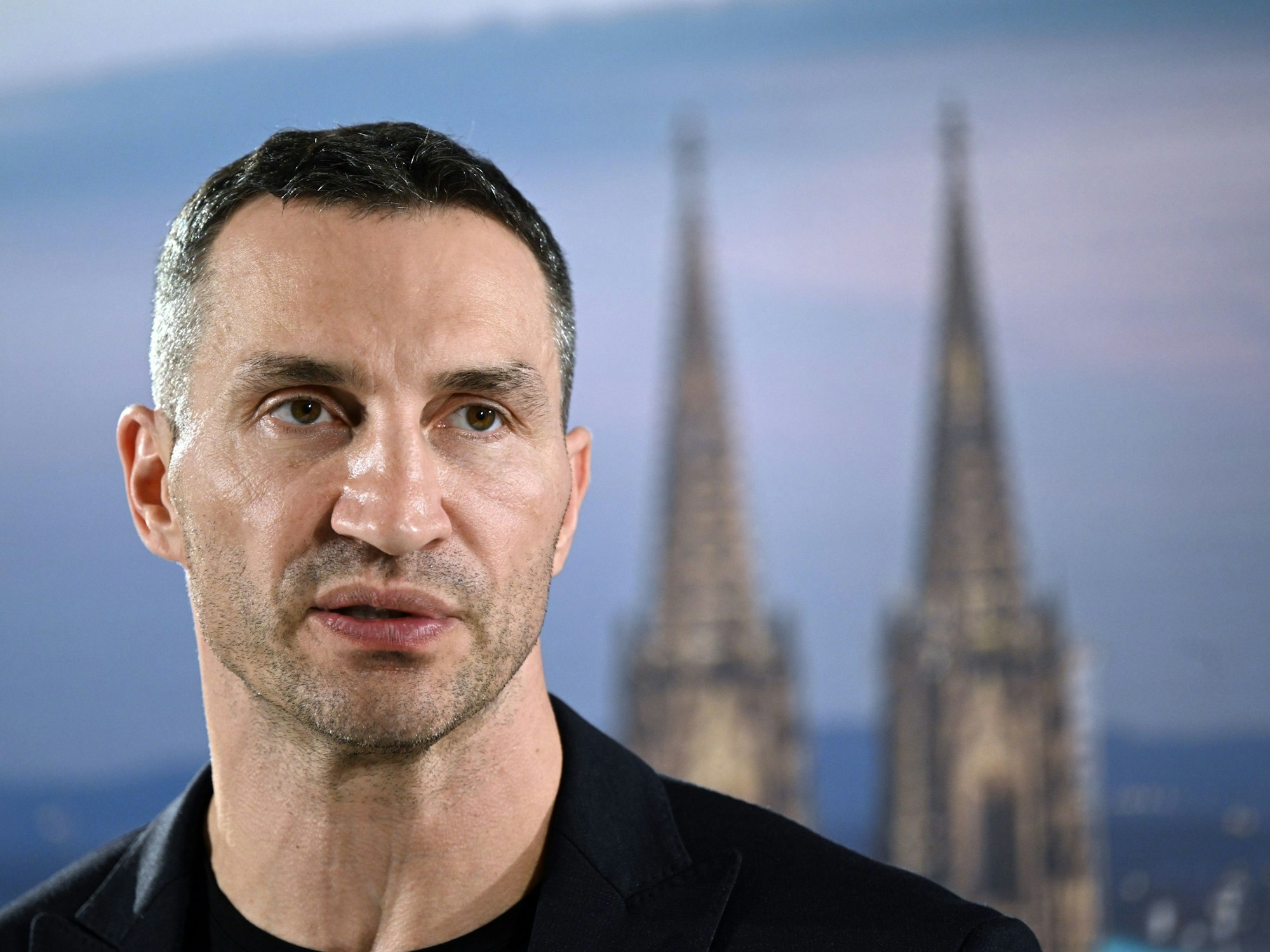 Wladimir Klitschko bei seinem Blitzbesuch auf der Digital X in Köln am 14. September 2022.