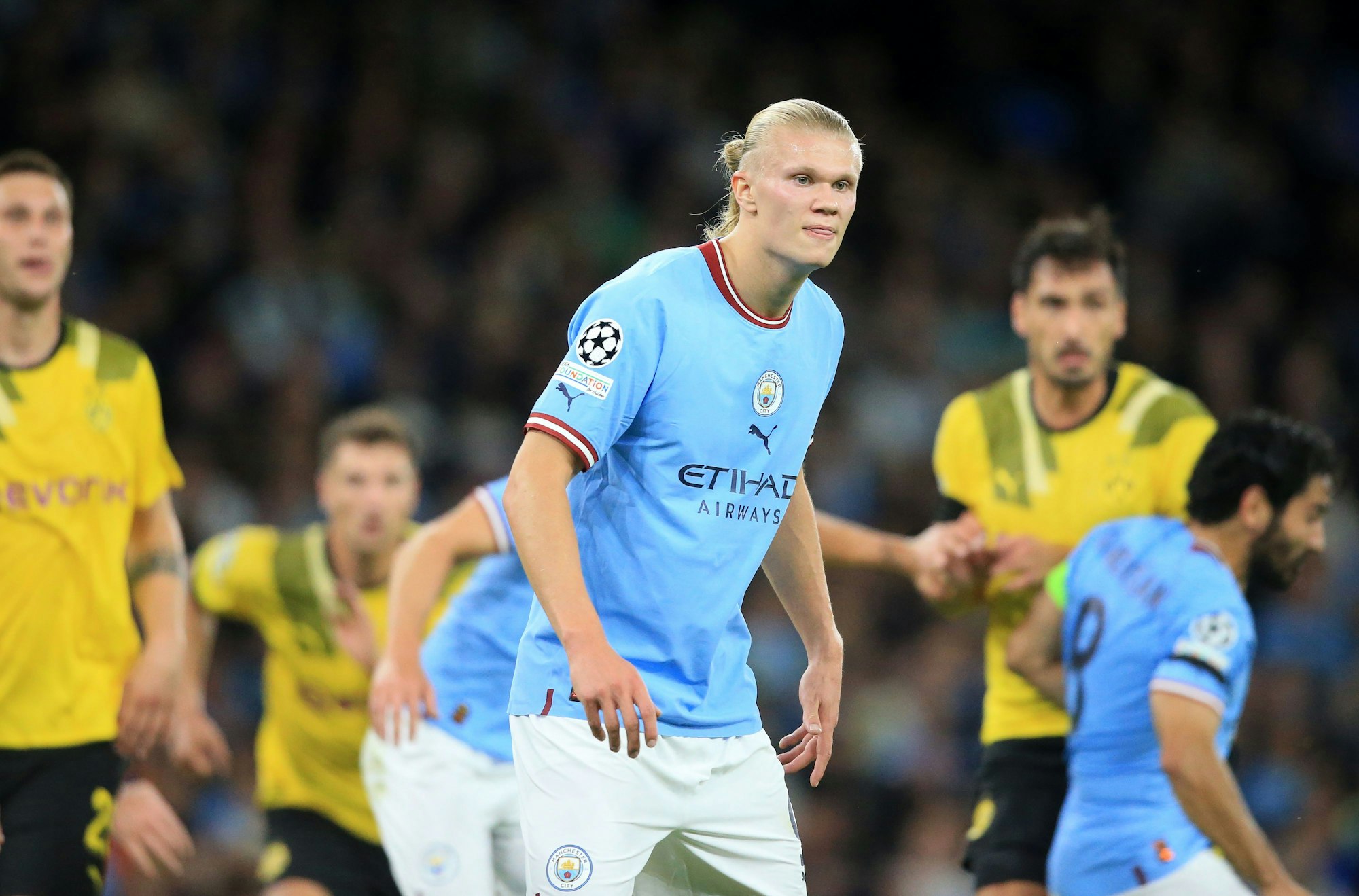 City-Stürmer Erling Haaland, hier am 14. September 2022 im Champions-League-Spiel gegen den BVB.