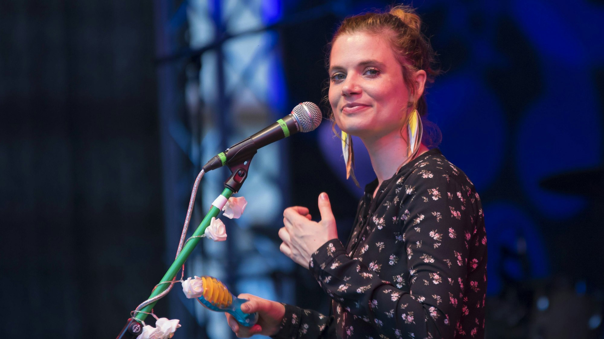Das deutsche Singer Songwriter Duo Mrs Greenbird (Sarah Brückner, Foto, Steffen Brückner) auf dem Rathausfest in Wernigerode.