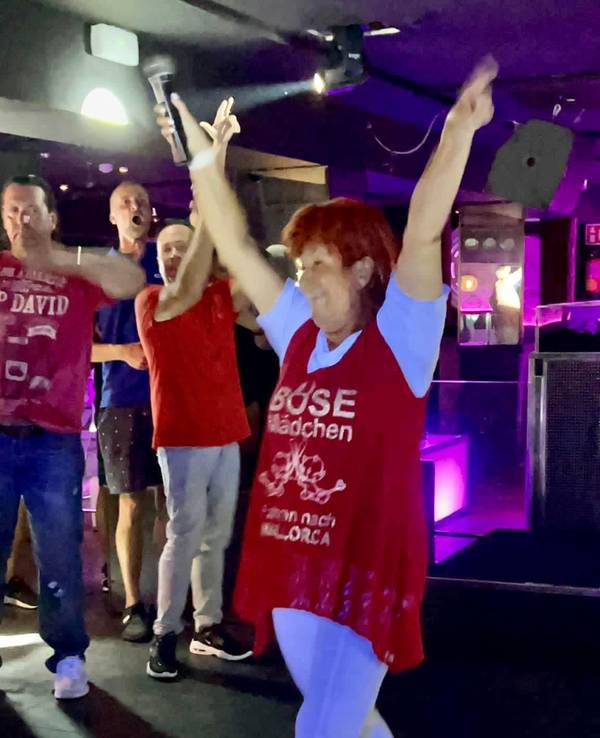 Marita Köllner bei ihrem Auftritt am 7. September in der Disco