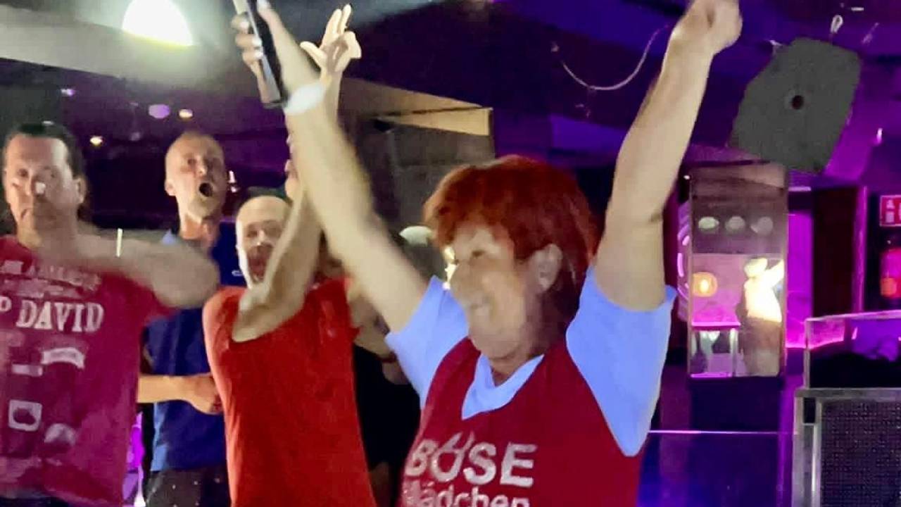 Marita Köllner bei ihrem Auftritt am 7. September in der Disco