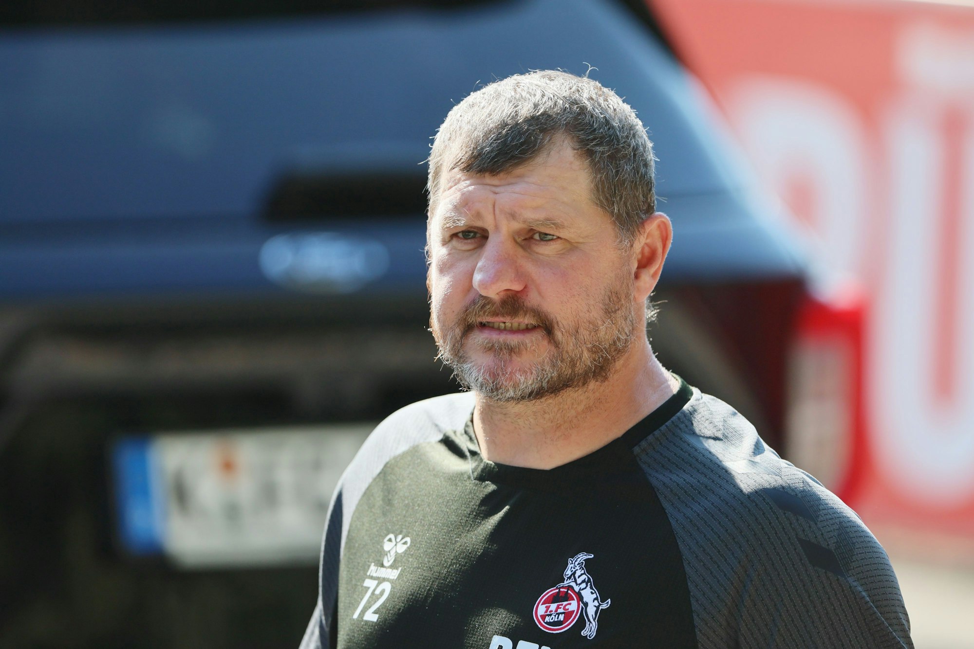 Steffen Baumgart, hier am 4. September 2022, am Trainingsgelände des 1. FC Köln am Geisbockheim.