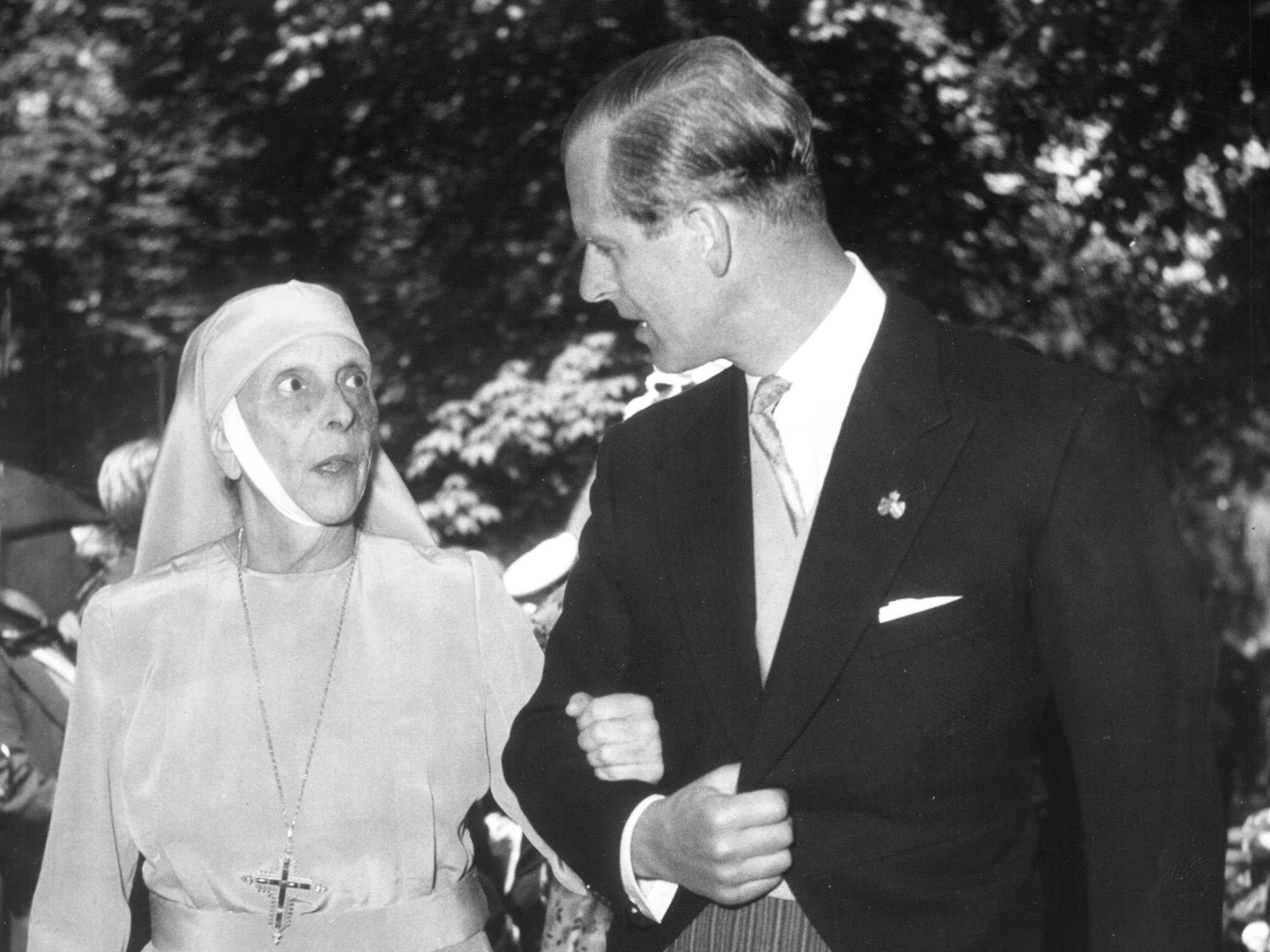 Alice von Battenberg mit ihrem Sohn Philip, hier auf einem Foto aus dem Jahr 1968.