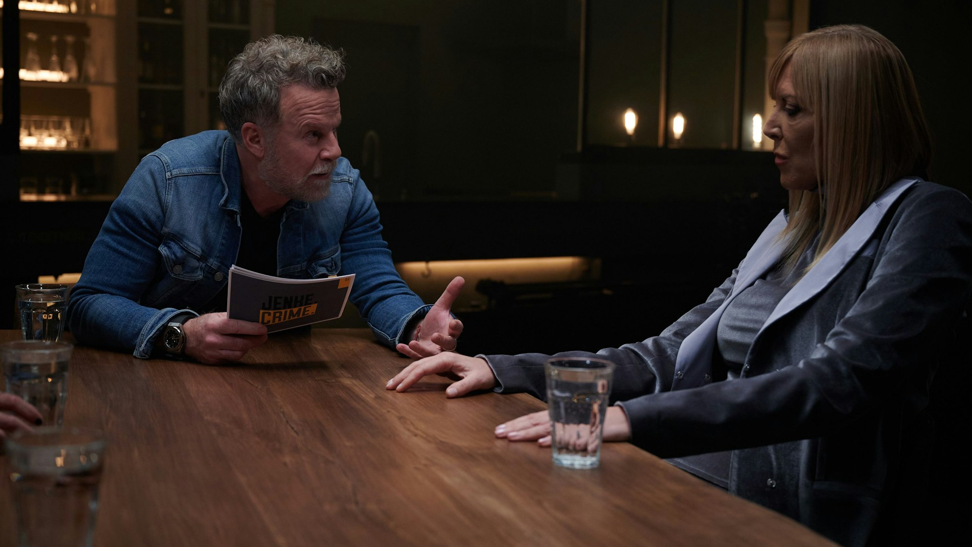 Jenke von Wilmsdorff (l.) und Juwelendiebin Olivera Cirkovic (r.).