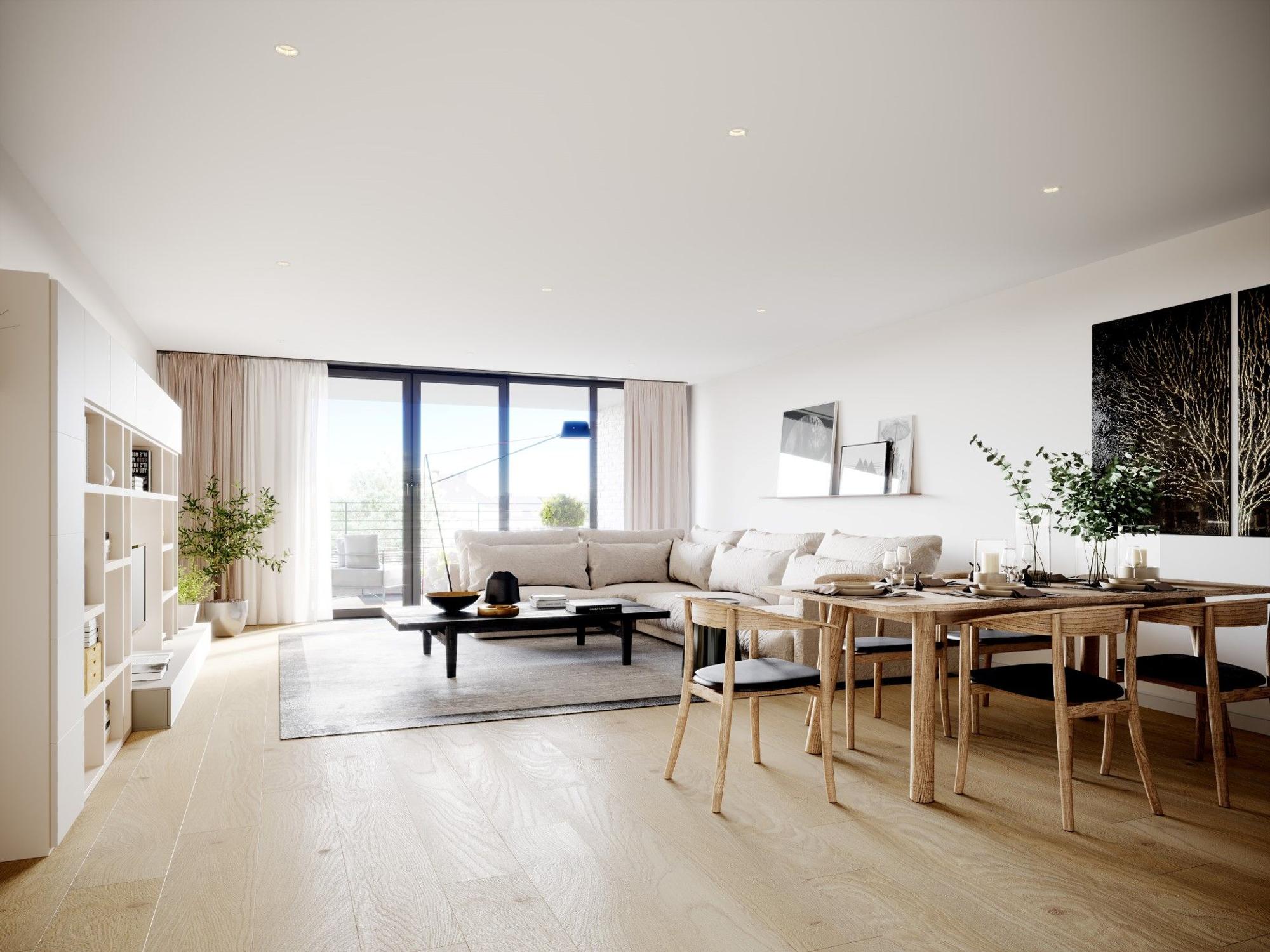 Beispiel-Wohnung von Stadtquartier 13 mit Inneneinrichtung.