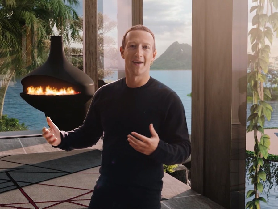 Mark Zuckerberg (hier zu sehen am 29. Oktober 2021 bei einer Konferenz vor einem virtuellen Hintergrund) wird erneut Vater.