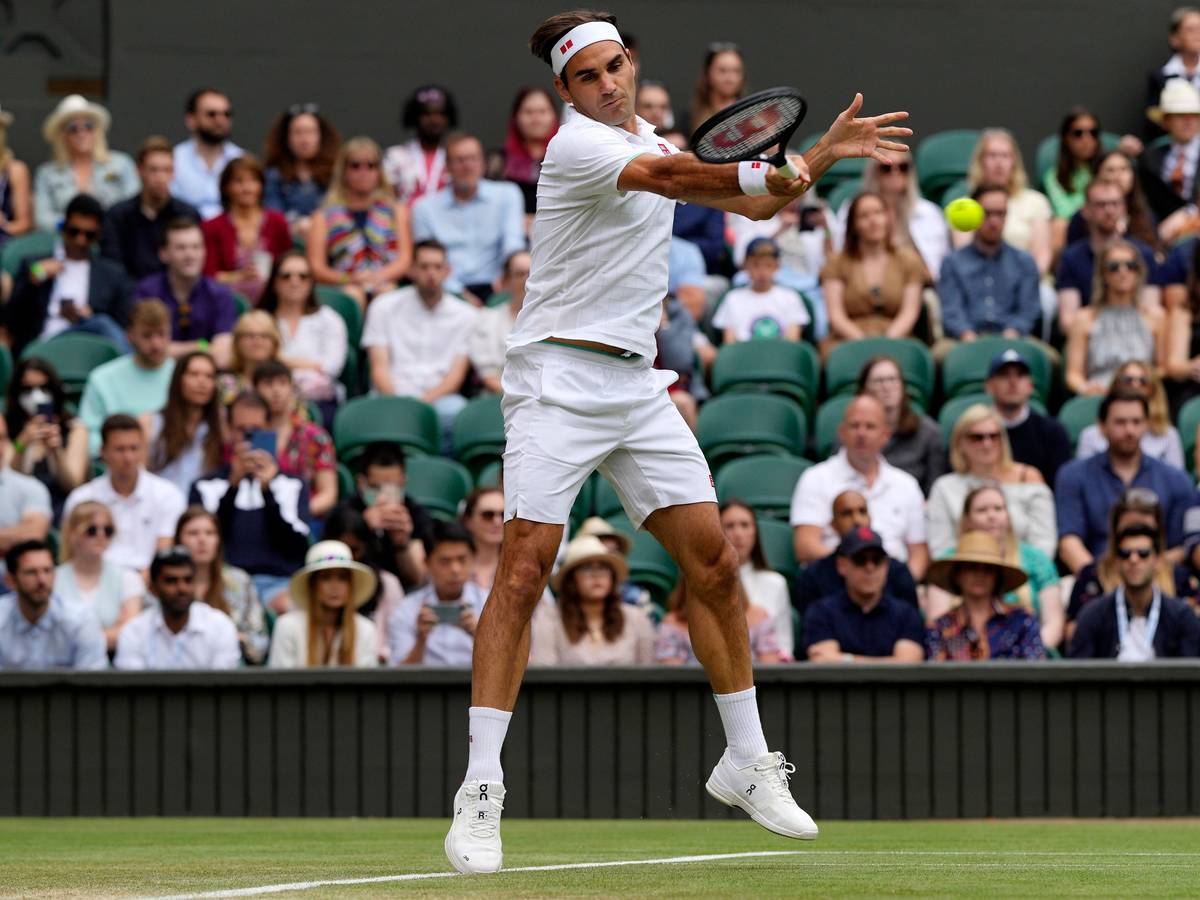Roger Federer während eines Tennis-Matches am 3. Juli 2022.