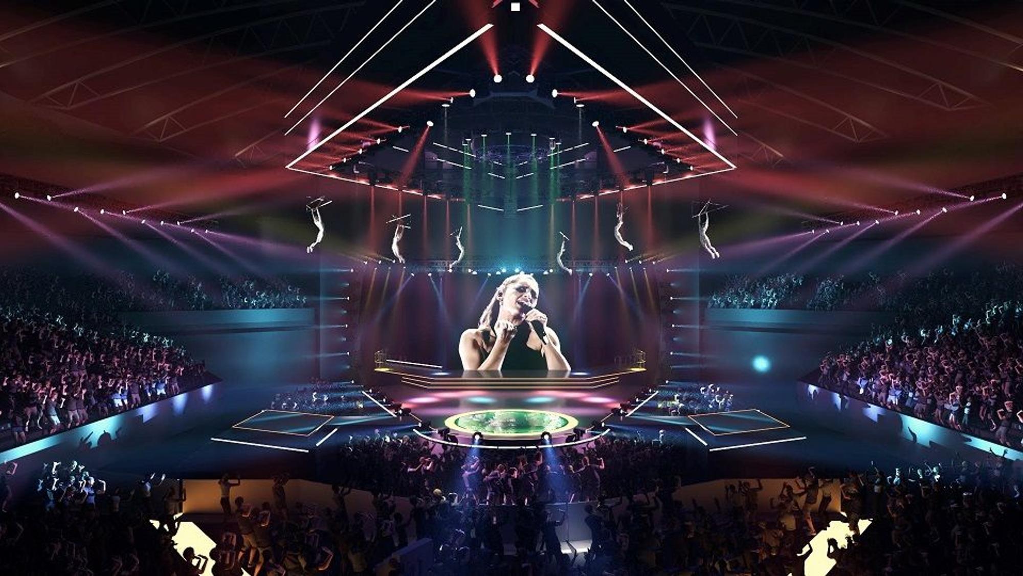 Erste Bühnenbilder der Helene Fischer Show.