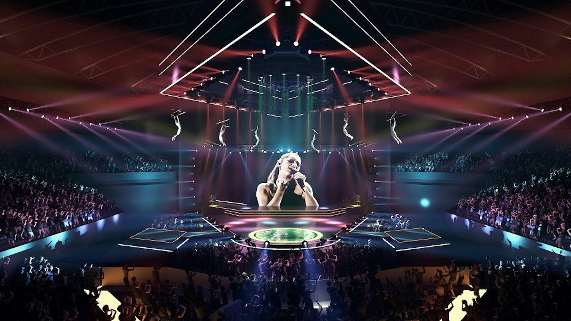 Erste Bühnenbilder der Helene Fischer Show.