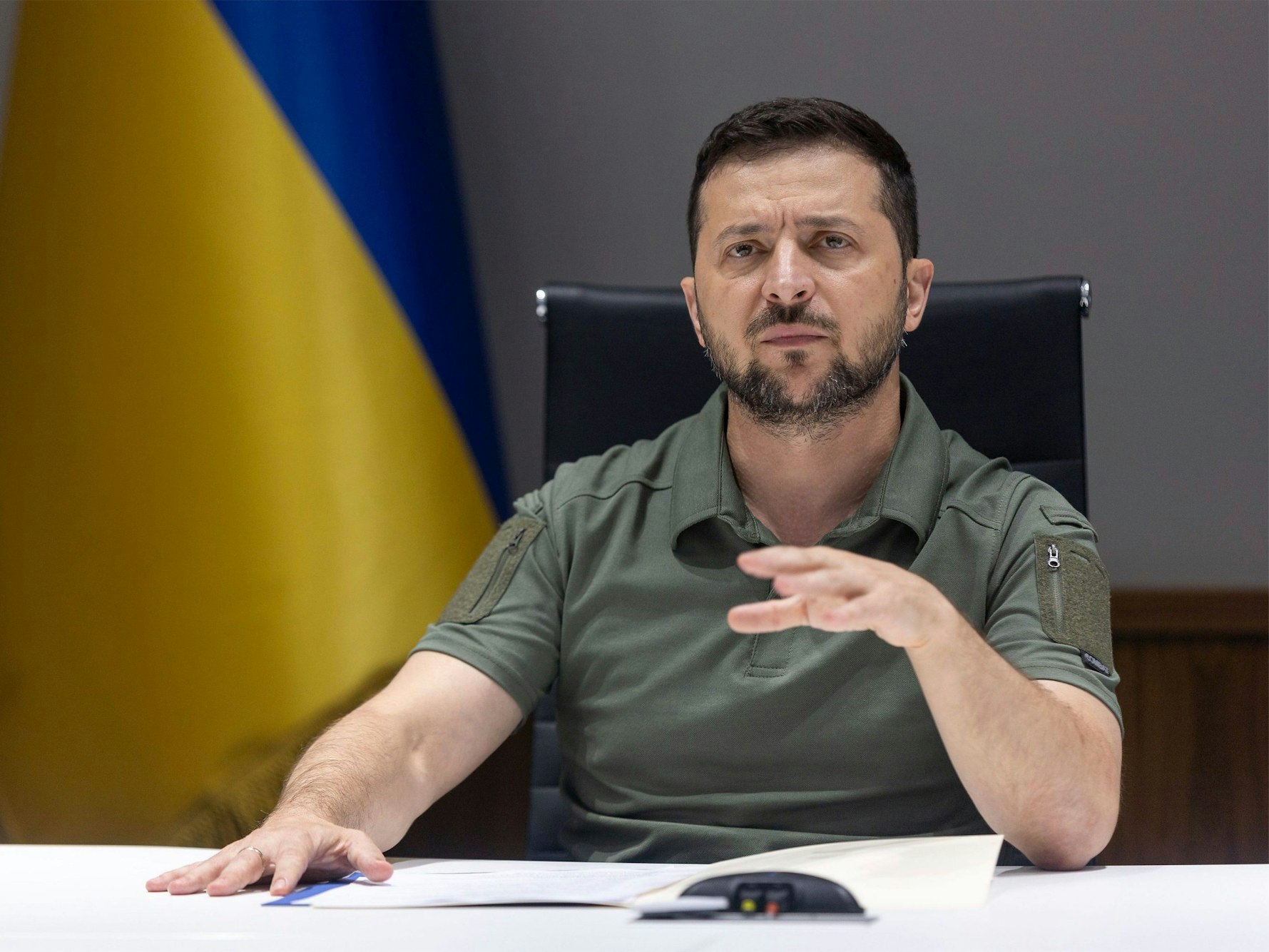 Wolodymyr Selenskyj hat die Teilmobilmachung in Russland scharf kritisiert. Unser Foto zeigt den ukrainischen Präsidenten am 19.9.2022.