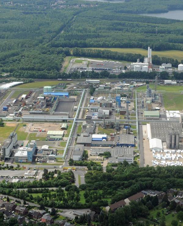 Luftaufnahme des Chemieparks Knapsack bei Hürth. Hier findet am 25. September 2022 eine Großübung statt.