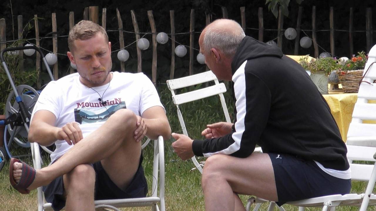 Patrick Romer, hier gemeinsam mit Mario Basler im „Sommerhaus der Stars“