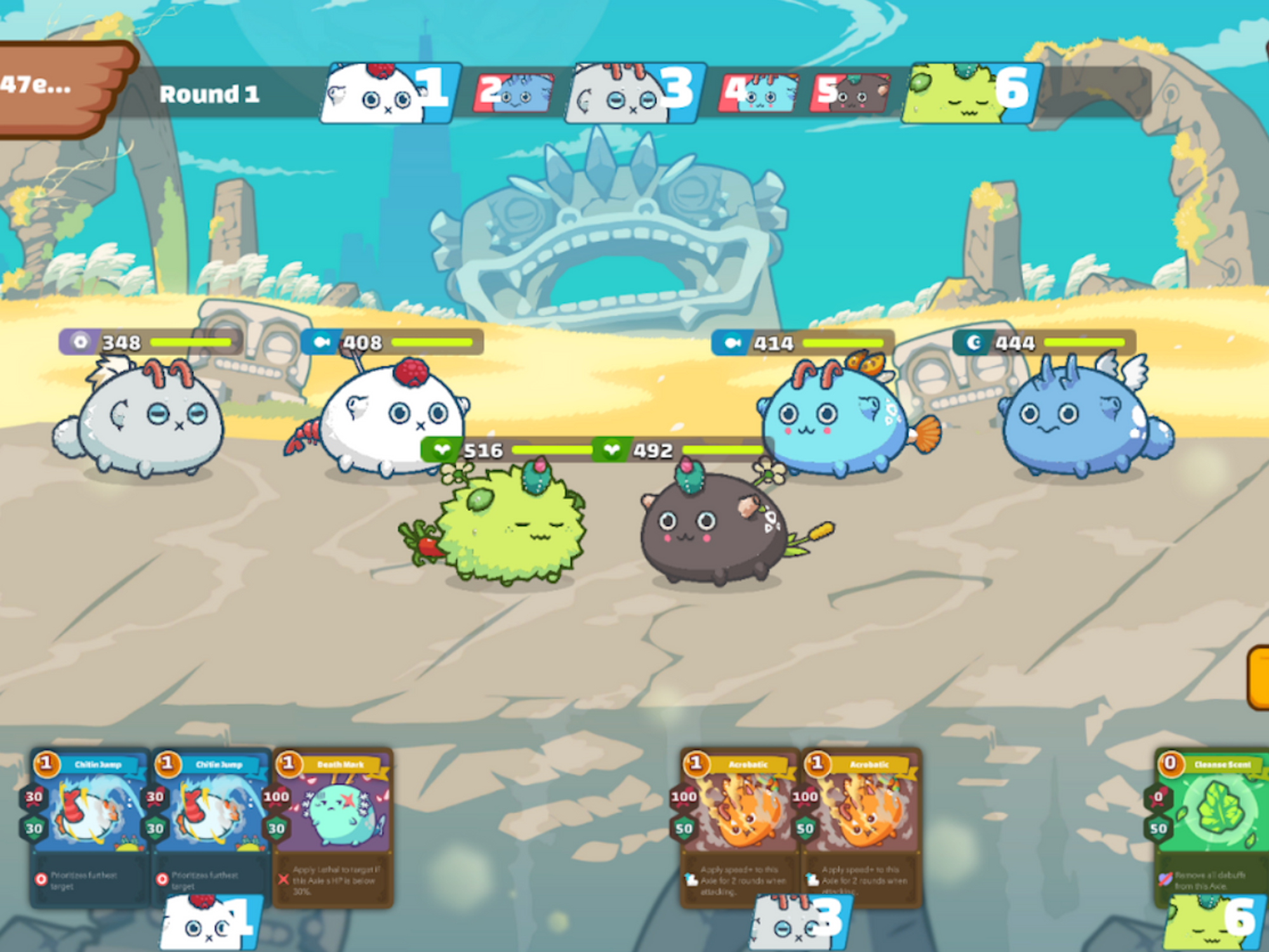 Ein Screenshot aus dem Spiel Axie Infinity