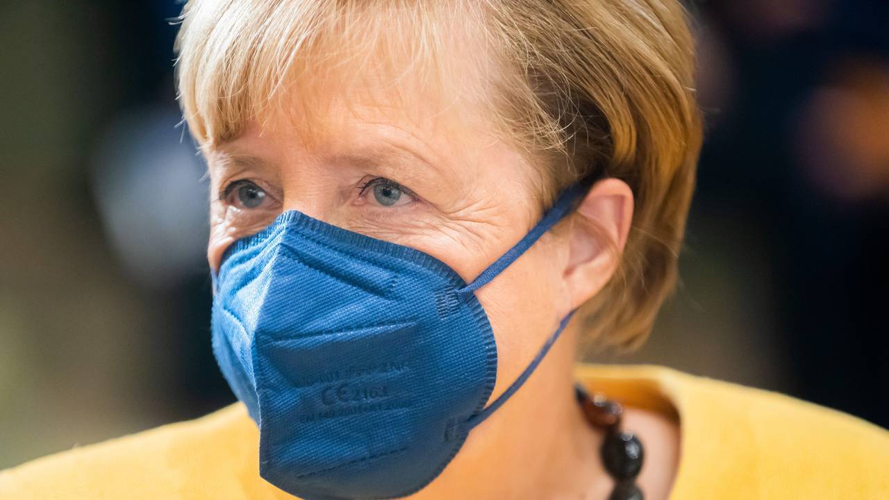 Angela Merkel bei der Eröffnungsveranstaltung der Bundeskanzler-Helmut-Kohl-Stiftung.