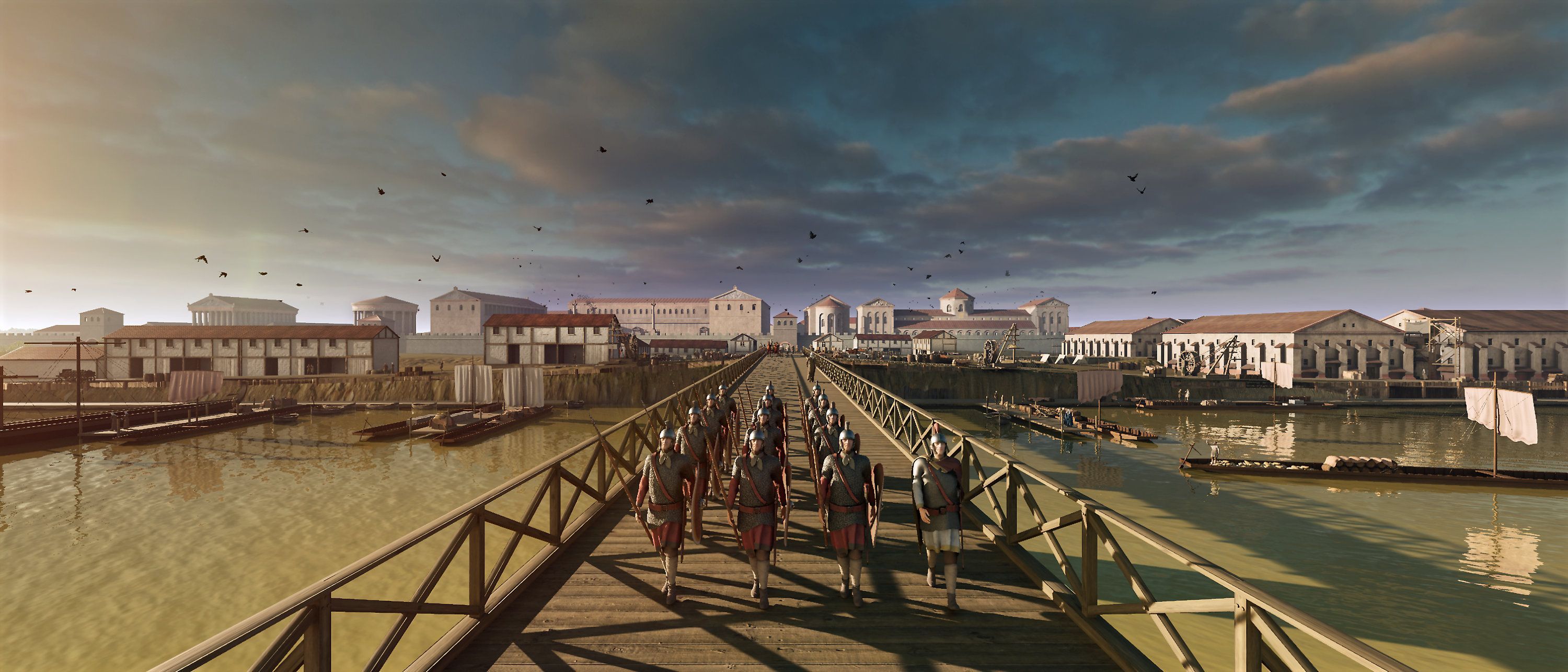 Virtual-Reality-Screenshot vom römischen Köln.