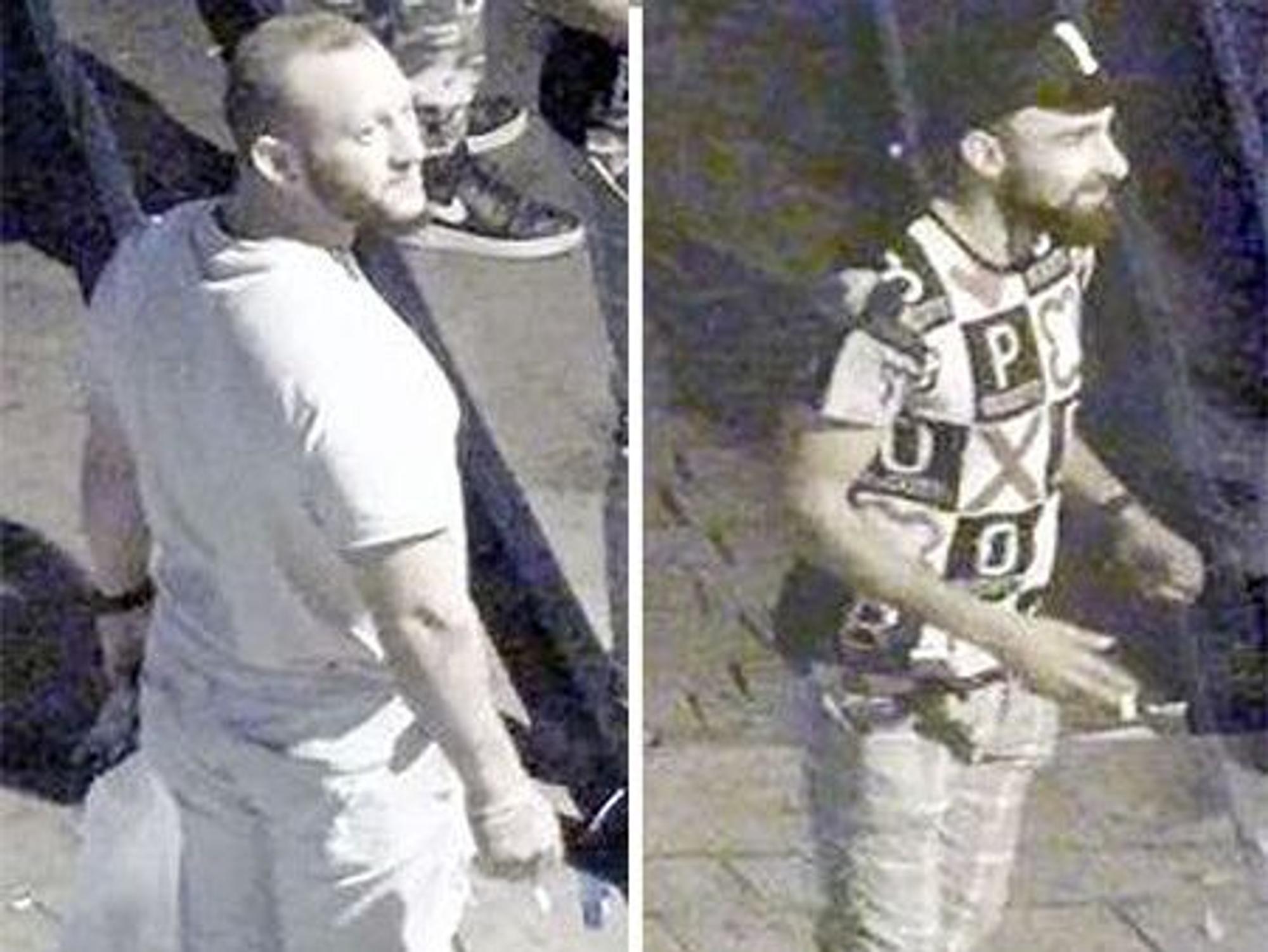 Nach diesen beiden Männern fahndet die Kölner Polizei. Sie sollen in Köln-Mülheim einen Obdachlosen brutal verprügelt und ausgeraubt haben.
