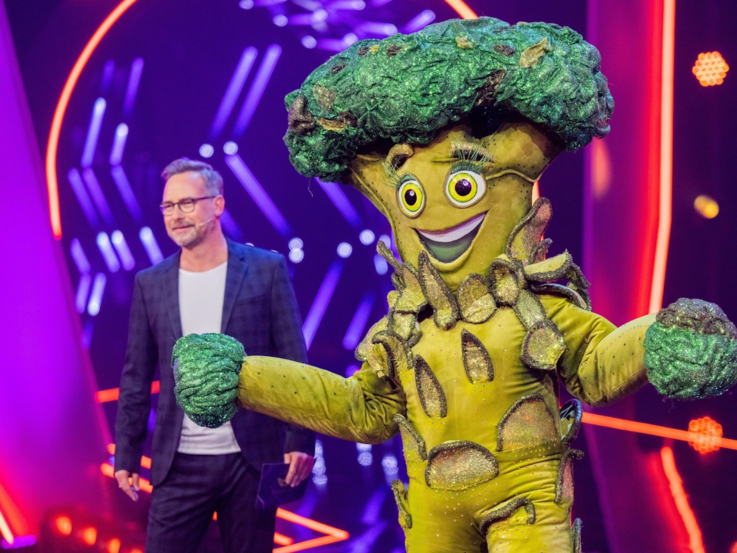 „Der Brokkoli“ hier auf der „The Masked Singer“-Bühne.