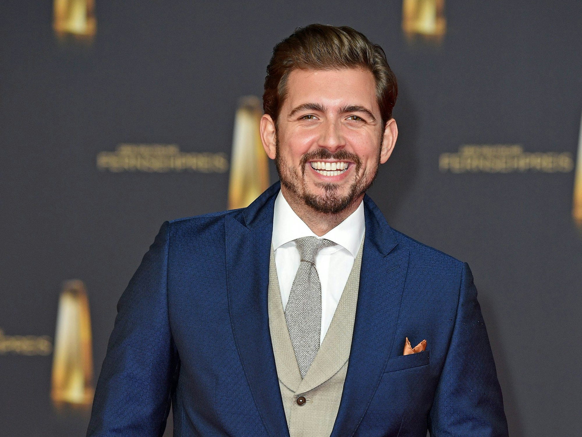 Christian Wackert
auf dem roten Teppich bei der Verleihung des „Deutschen Fernsehpreis“ in Köln.