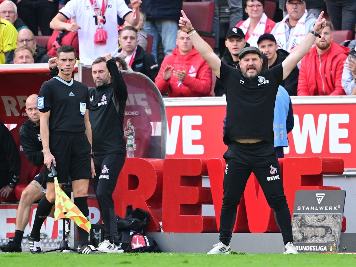 Steffen Baumgart und sein 1. FC Köln feierten am 1. Oktober 2022 einen Heimsieg gegen Borussia Dortmund.