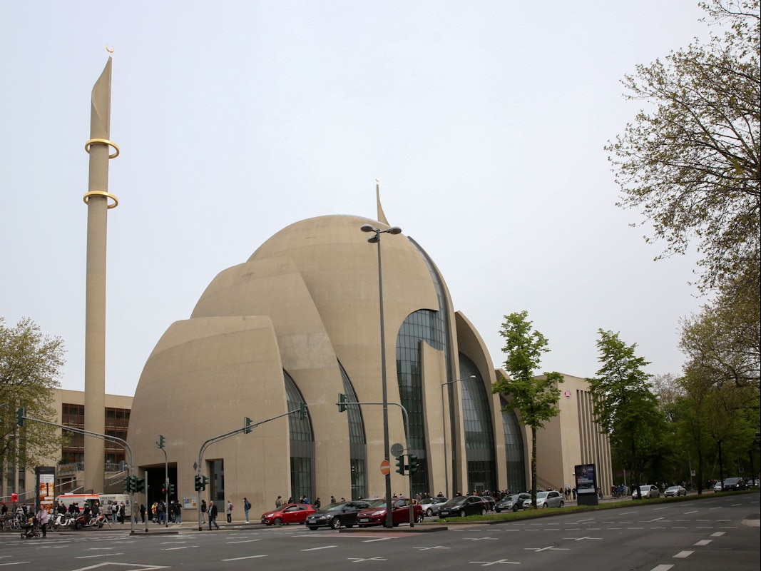 Die Zentralmoschee in Köln-Ehrenfeld am 8. Mai 2021.
