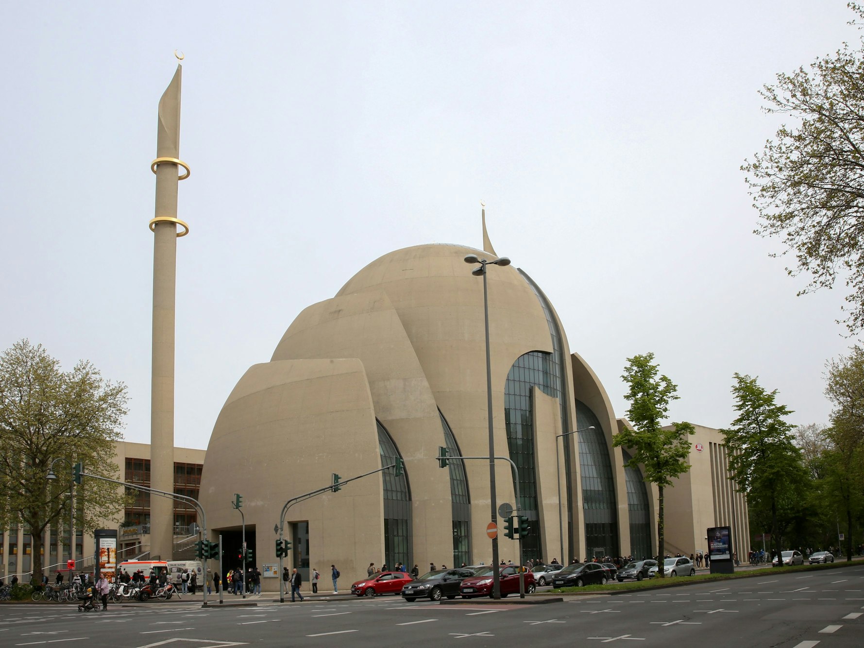 Die Zentralmoschee in Köln-Ehrenfeld am 8. Mai 2021.