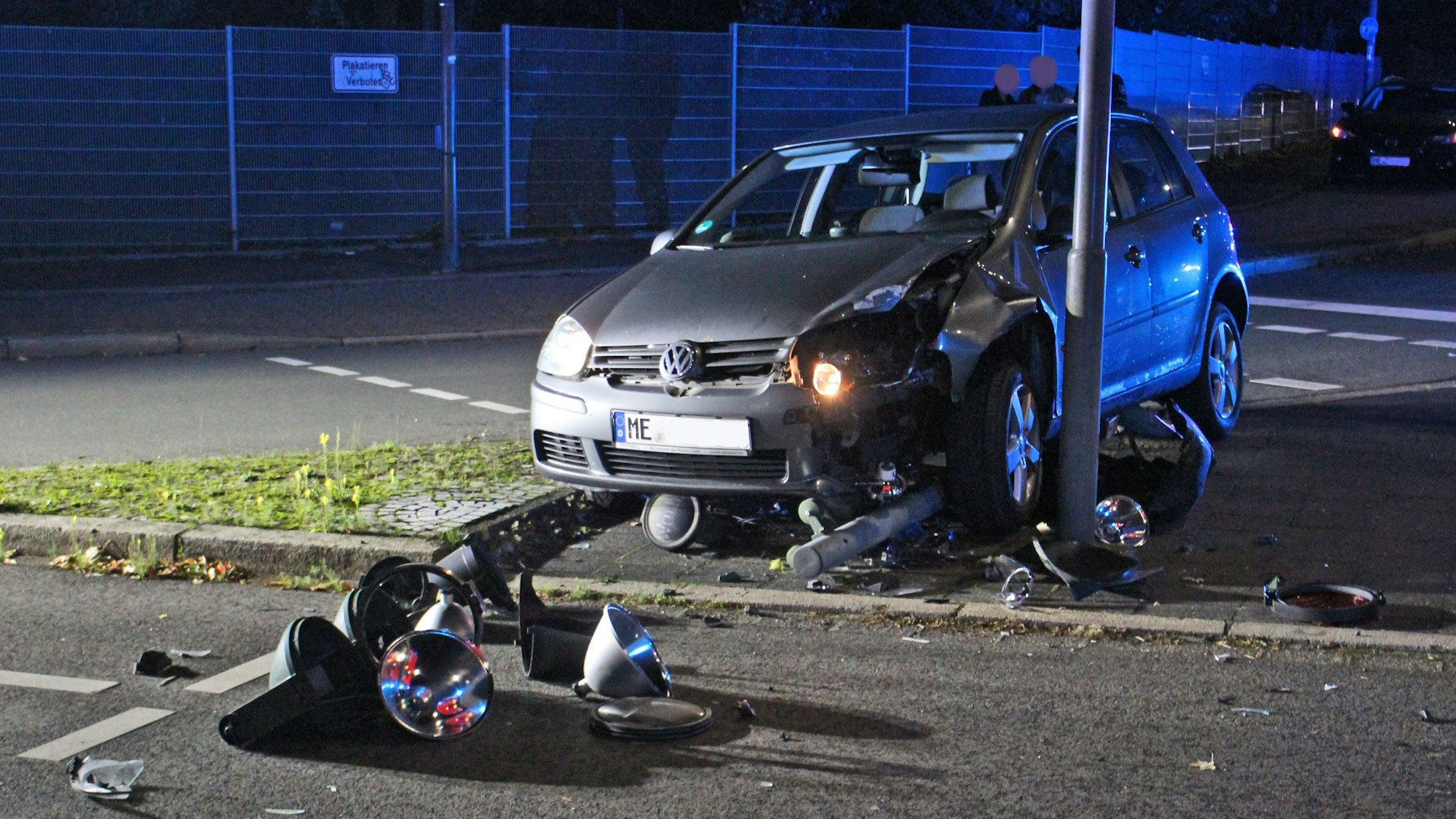 Die Unfallstelle am Europaring in Höhe Dürerring