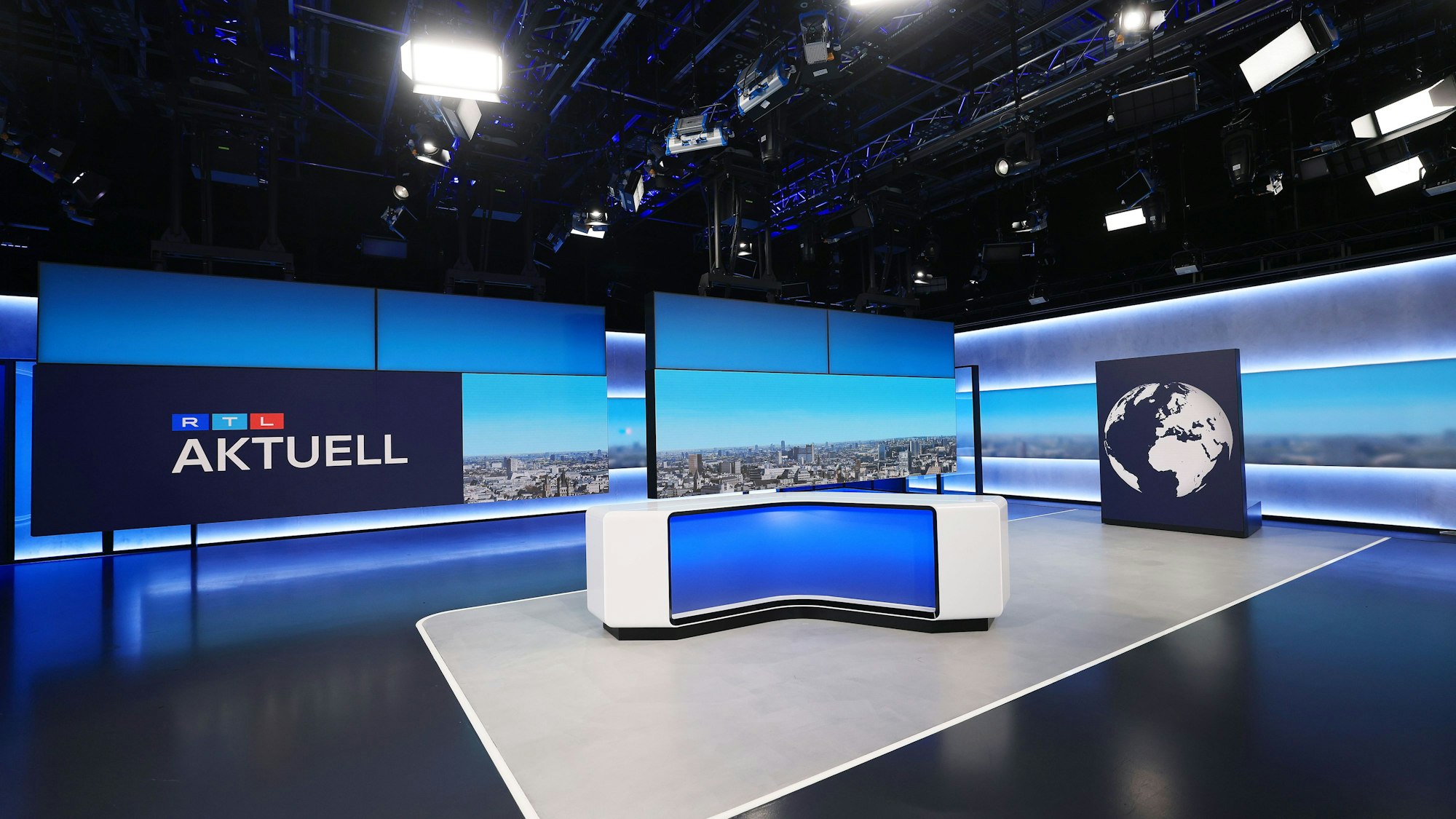 Das neue «RTL Aktuell»-Studio als 360-Grad-Studio.