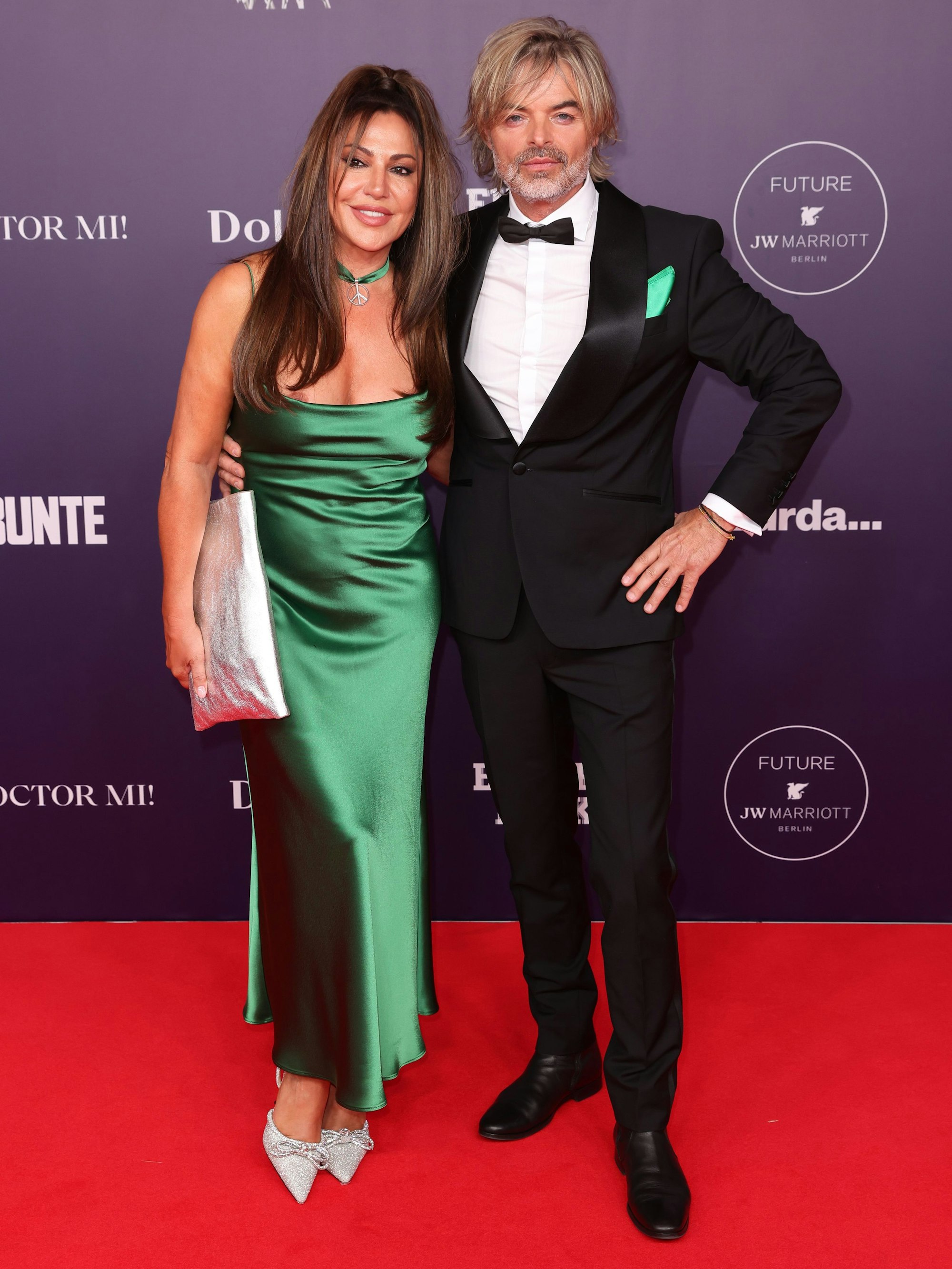 BERLIN, GERMANY - OCTOBER 05: Simone Thomalla and Nicolino Hermano bei der Tribute to Bambi 2022 in Berlin.