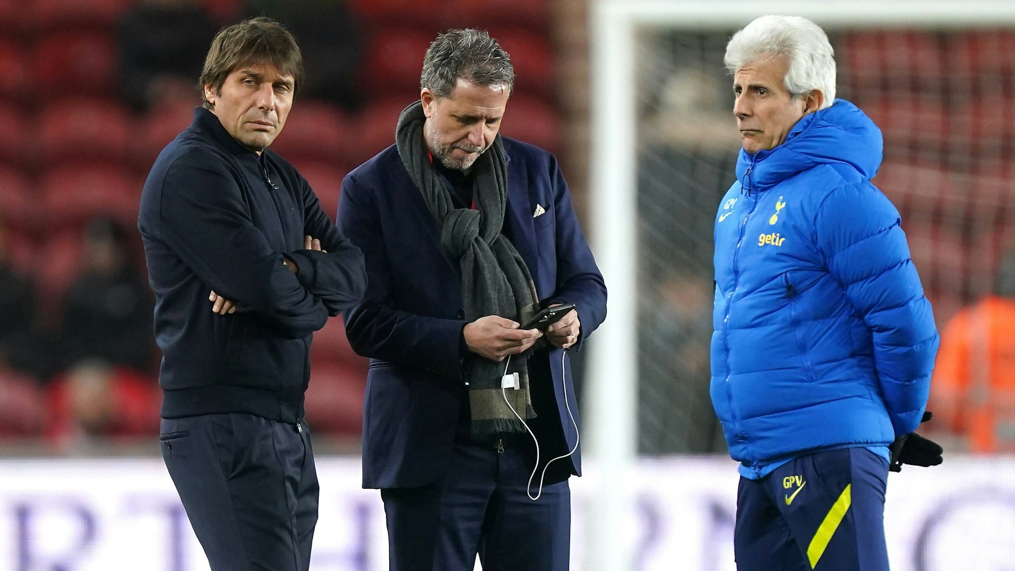 Gian Piero Ventrone mit Antonio Conte und Fabio Paratici.