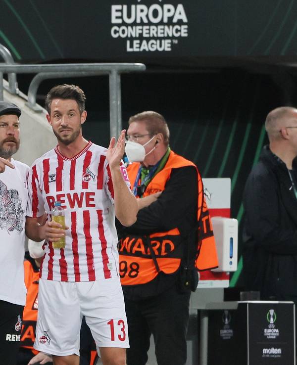 FC-Coach Steffen Baumgart wechselte Mark Uth am Donnerstag (6. Oktober 2022) gegen Partizan Belgrad nach 71 Minuten ein.