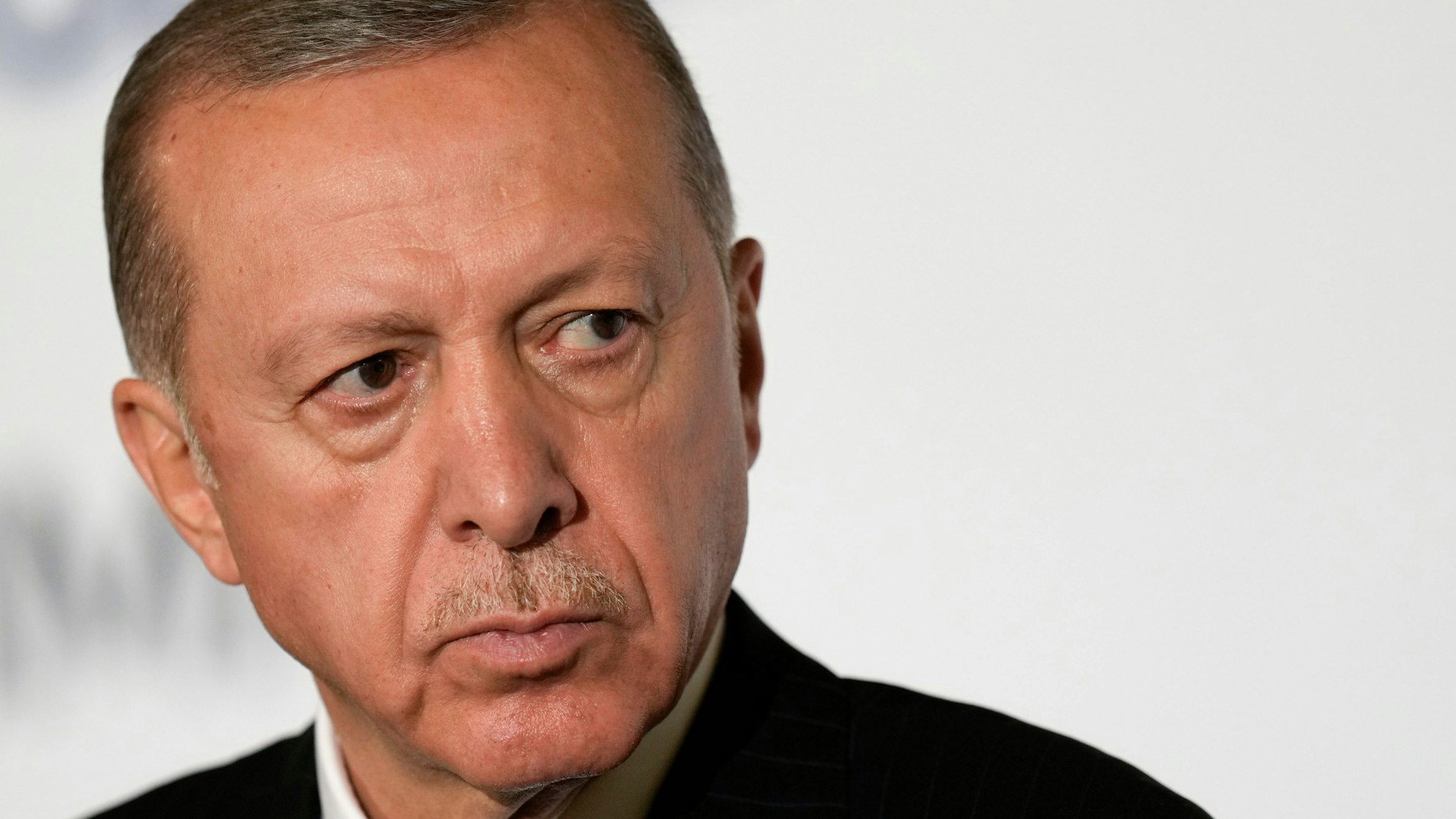 Der türkische Präsident Recep Tayyip Erdogan auf einer Pressekonferenz in Prag.