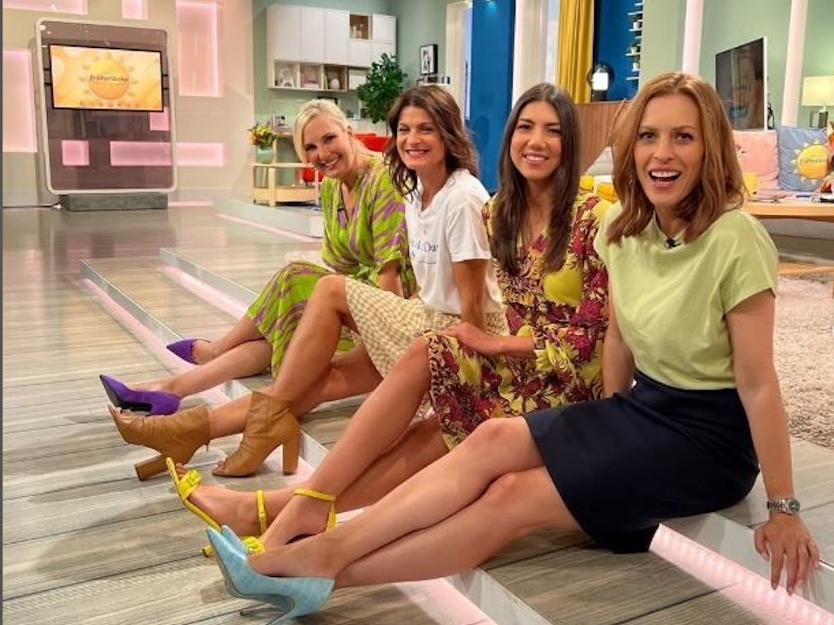 Kolleginnen beim Sat.1-„Frühstücksfernsehen“: Britt Hagedorn, Marlene Lufen, Amira Tröger und Jule Gölsdorf