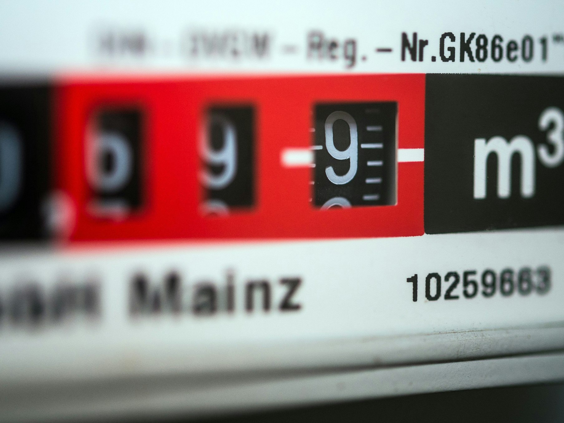 Ein Gaszähler in einem privaten Haushalt am 14. Januar 2016.