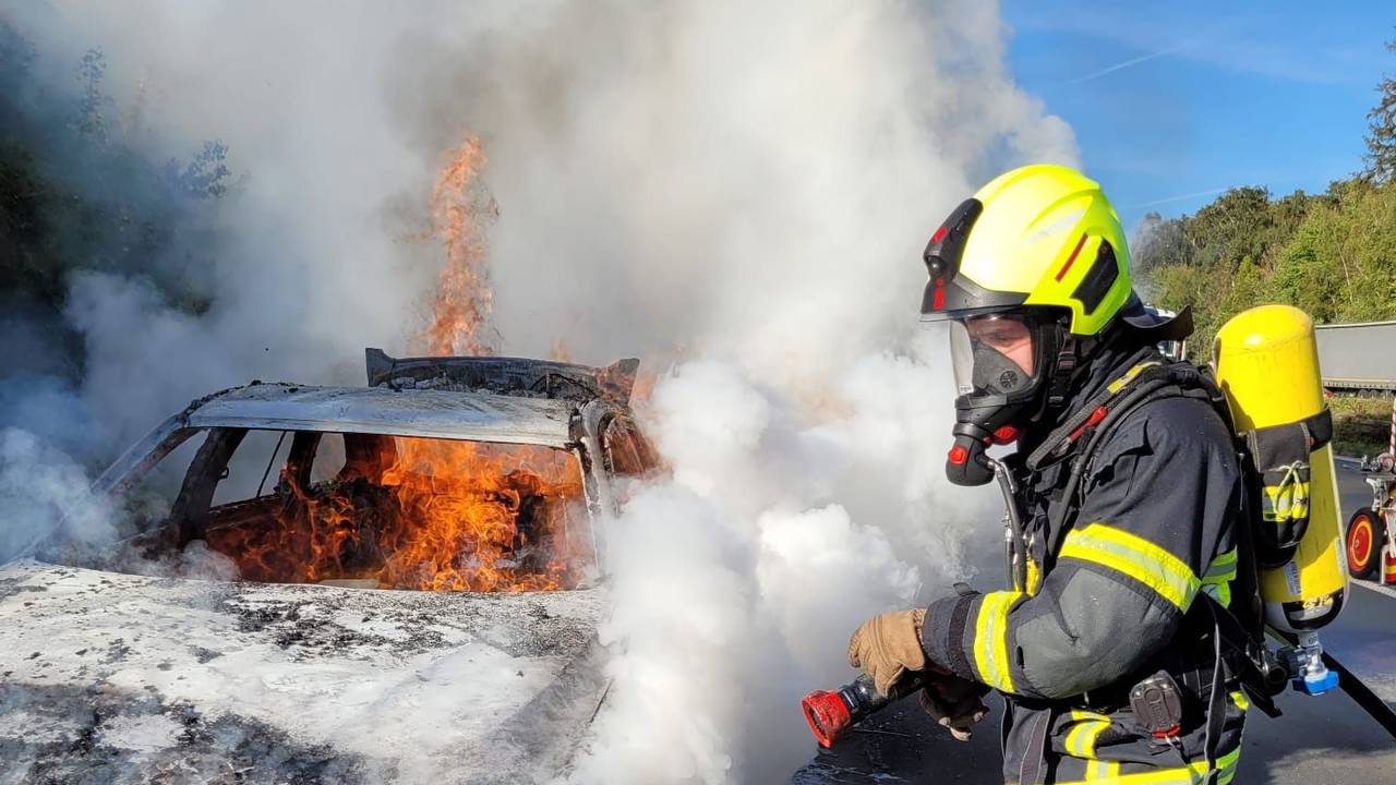 Einsatz für die Freiwillige Feuerwehr Sankt Augustin am Freitagnachmittag (7. Oktober 2022) auf der A3 Richtung Frankfurt.