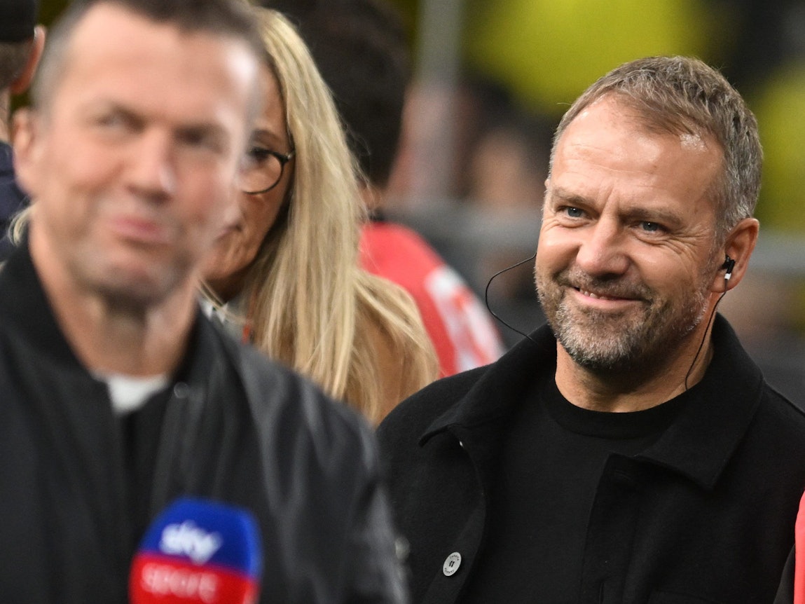 Bundestrainer Hansi Flick vor dem Spiel.