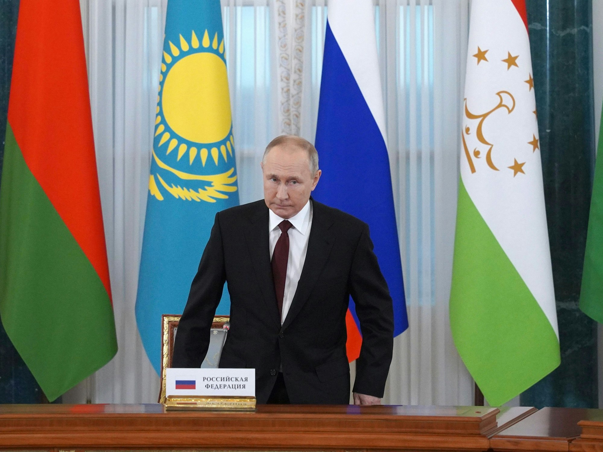 Wladimir Putin, hier am 7. Oktober 2022 – seinem 70. Geburtstag – im Konstantin-Palast außerhalb von Sankt Petersburg.