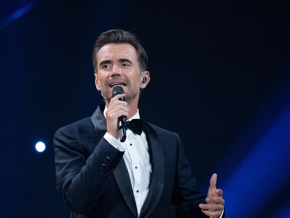 Moderator Florian Silbereisen führt am 7. Oktober 2022 durch die Verleihung des Medienpreises «Goldene Henne» in Leipzig.