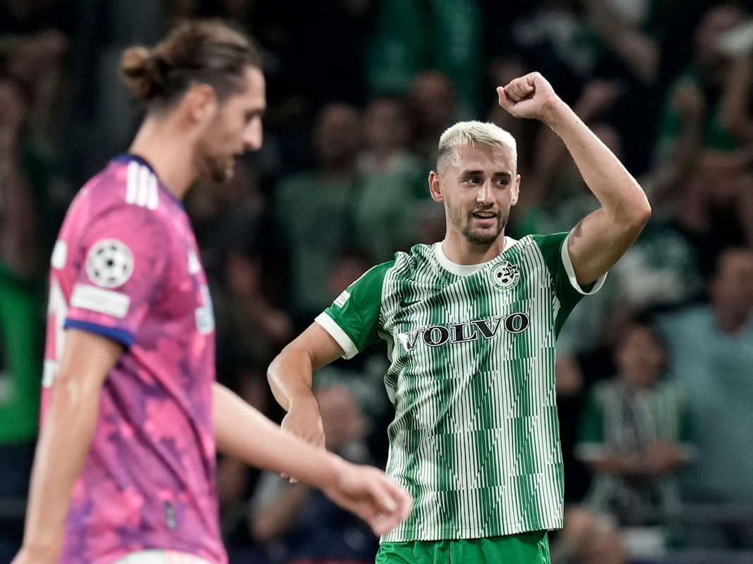 Maccabis Omer Atzili bejubelt das 2:0 gegen Juventus.