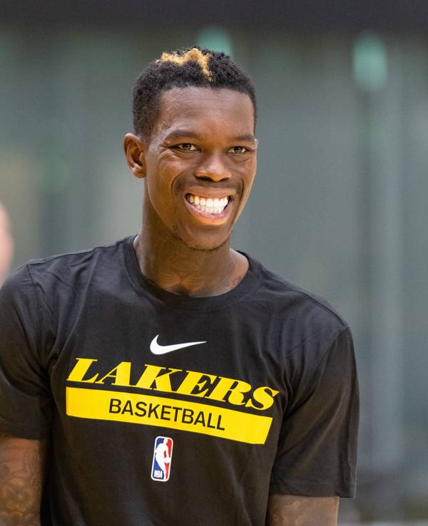 Dennis Schröder während einer Trainingseinheit der Los Angeles Lakers.