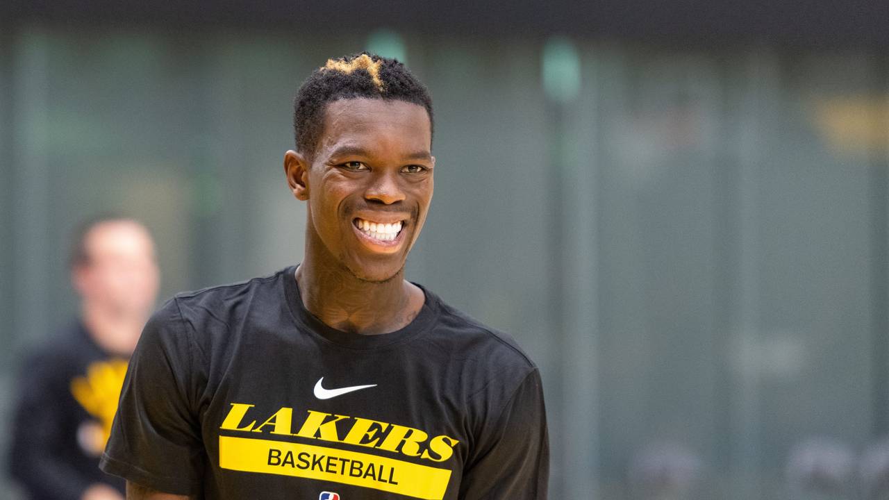 Dennis Schröder während einer Trainingseinheit der Los Angeles Lakers.