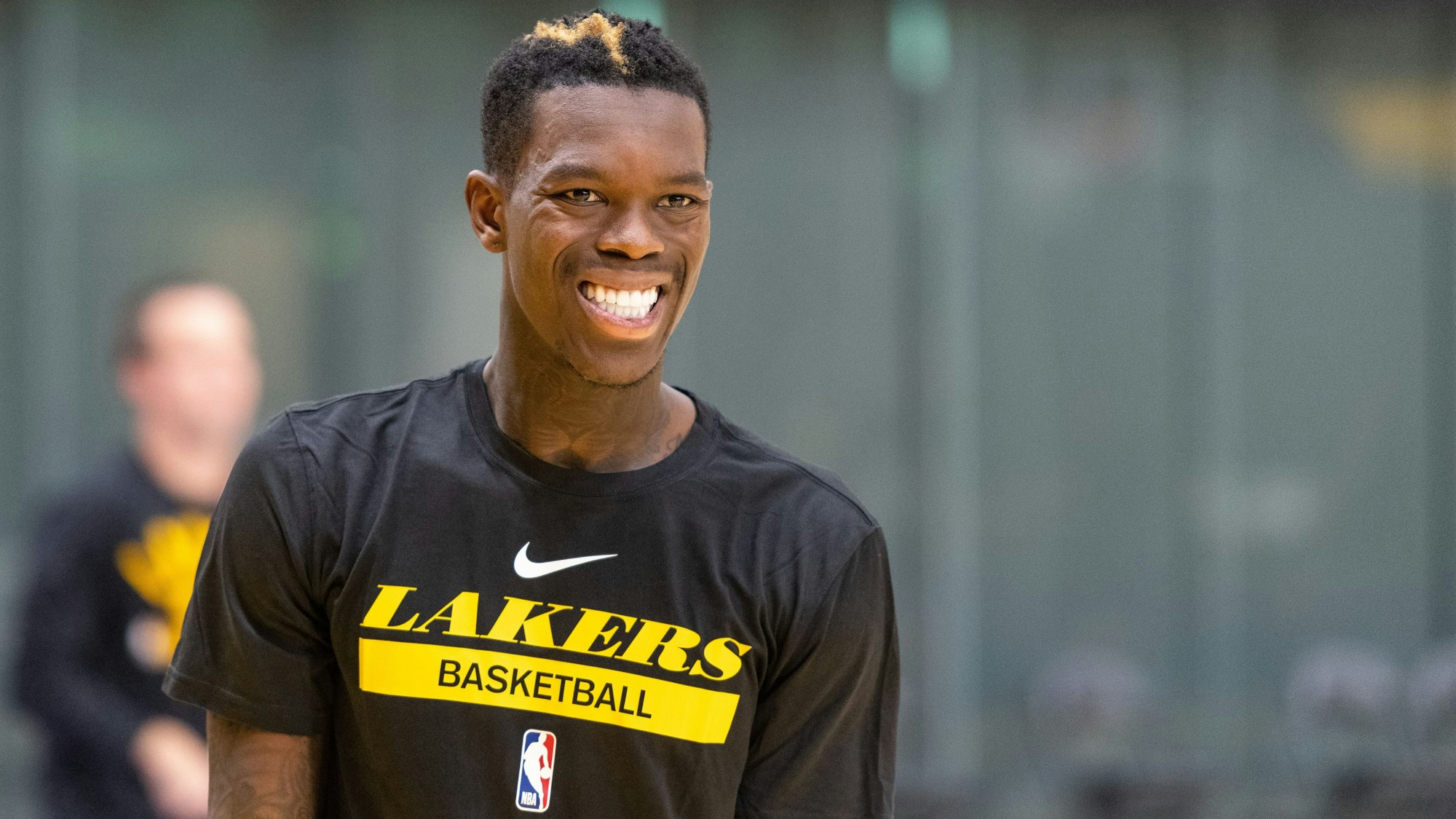 Dennis Schröder während einer Trainingseinheit der Los Angeles Lakers.