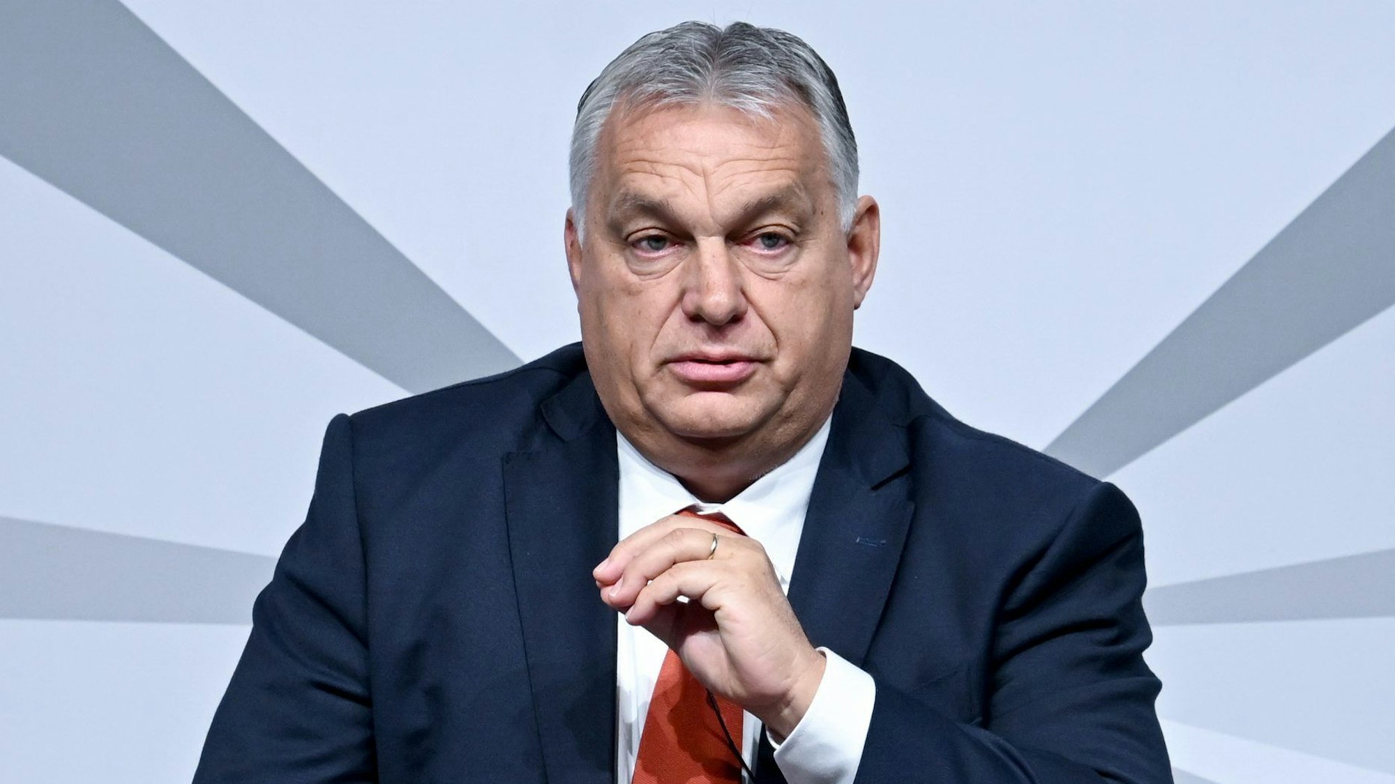 Ungarns Ministerpräsident Viktor Orbán spricht am 11. Oktober 2022 in Berlin