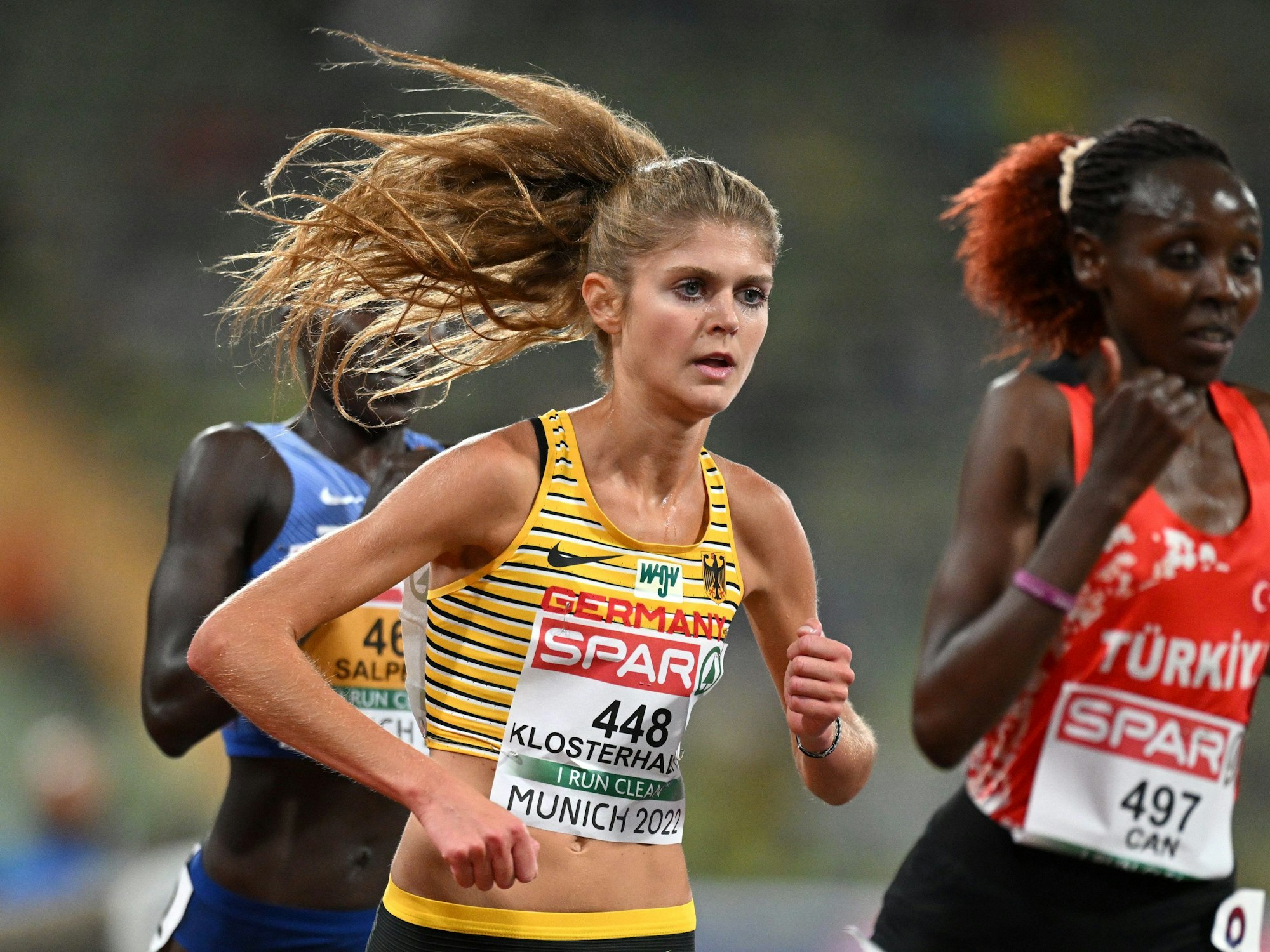 Konstanze Klosterhalfen in Aktion.