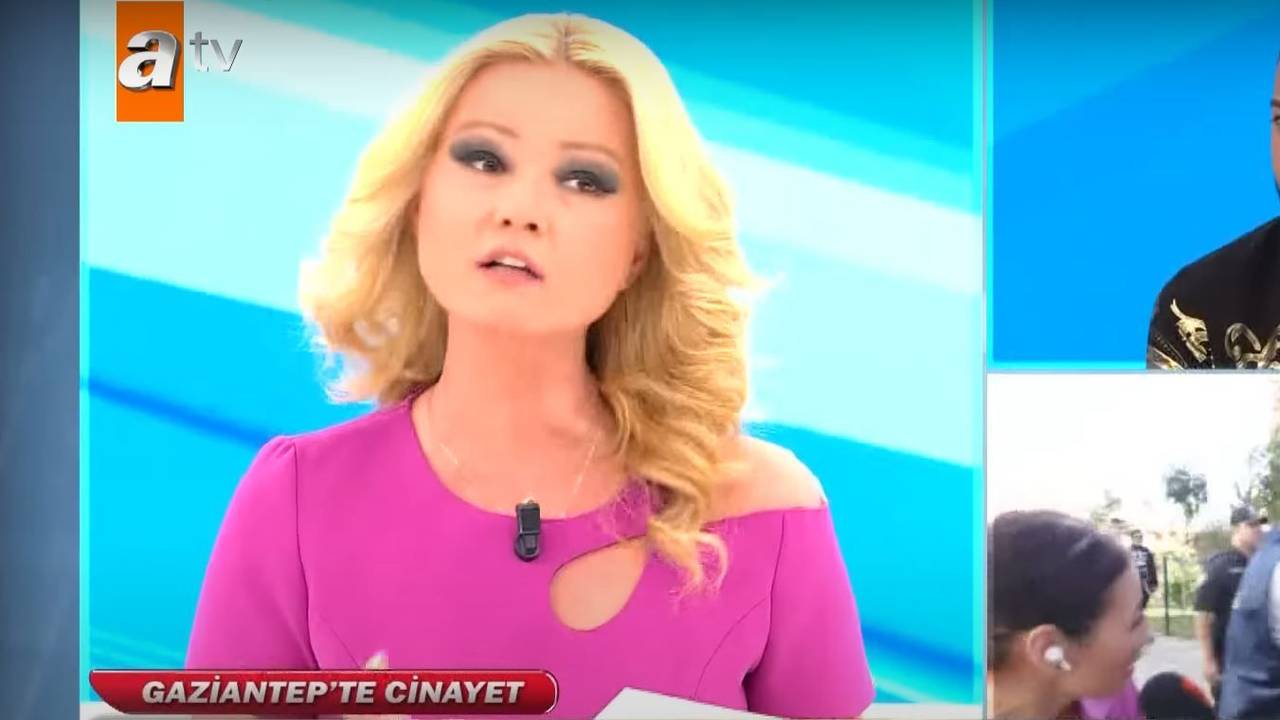 Ausschnitt einer Fernsehsendung mit einer Moderatorin und einem Gast der Sendung.