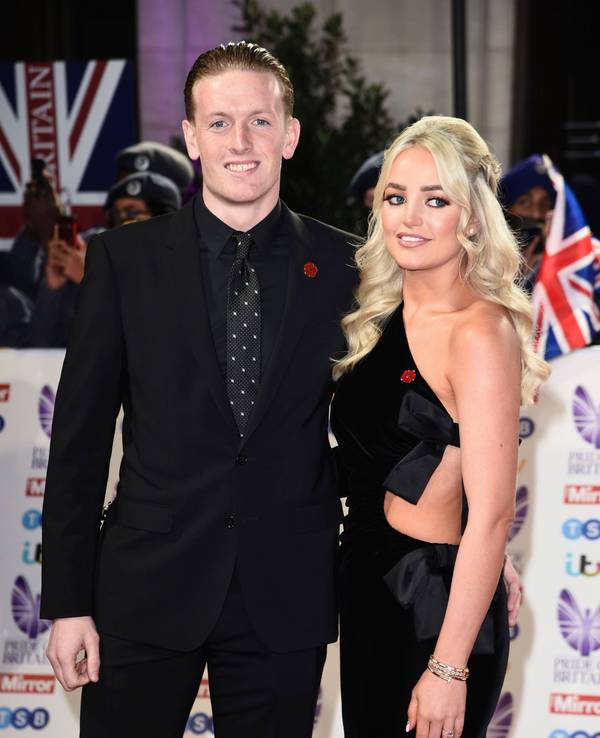 Jordan Pickford mit Freundin Megan Davison bei der Verleihung der Pride of Britain Awards 2021 im Grosvenor House Hotel.